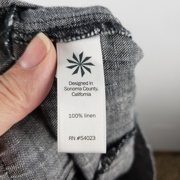 Athleta Women's 6 Flint 100% Linen Pull On Shorts Heather Gray Beach Casual - Picture 9 of 11